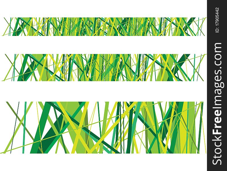 Green and yellow abstract grass lines