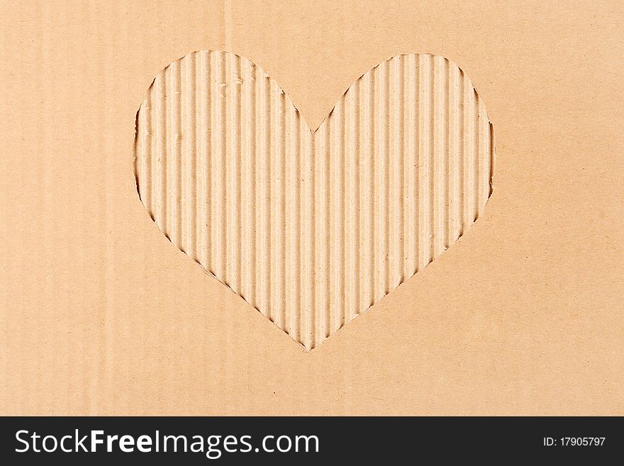 Cardboard heart background. Valentine. romance