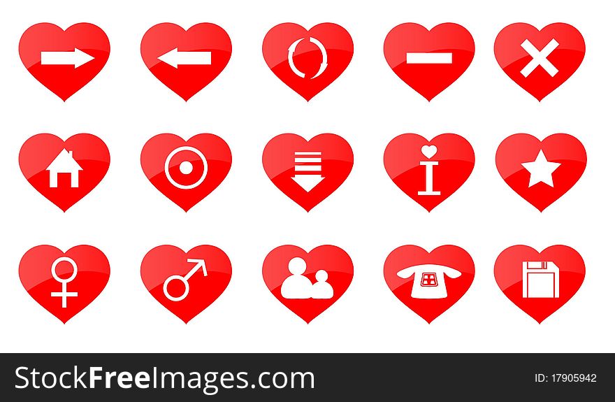 Valentine icons for your website
