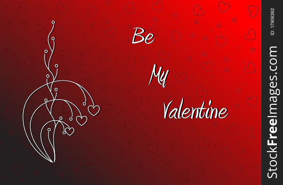 Valentine's Day wallpaper with tree and hearts. Valentine's Day wallpaper with tree and hearts