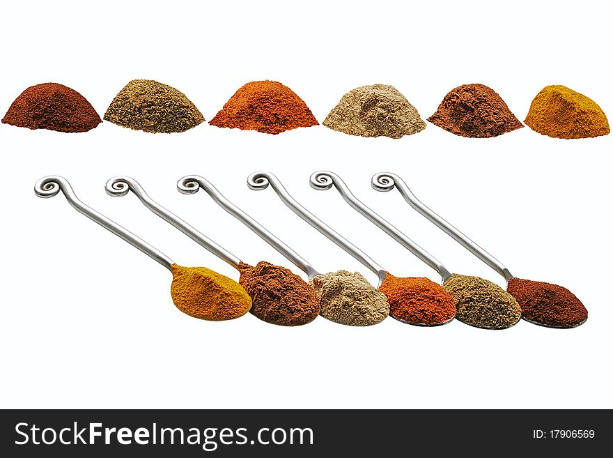 A selection of common spices for cooking. A selection of common spices for cooking