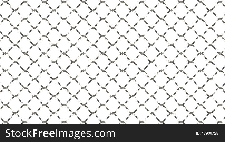 Wire mesh fence, a white background. Wire mesh fence, a white background