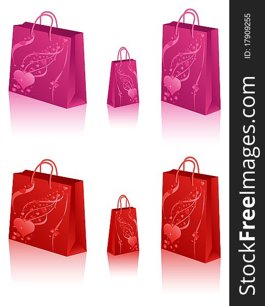 Colourful shopping bags created as vector art