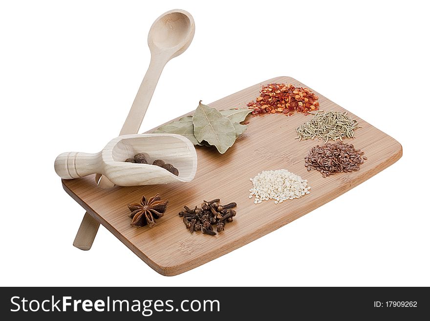 Kitchen Board With Spices