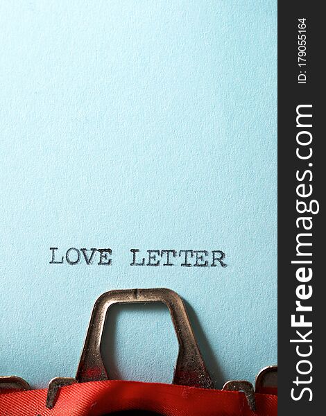 Love letter text written on a paper. Love letter text written on a paper