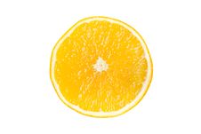 Slice Of Orange. Isolated Royalty Free Stock Photography Slice Of Orange. Isolated Royalty Free Stock Photography