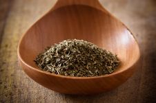 Oregano On Wooden Spoon Royalty Free Stock Image Oregano On Wooden Spoon Royalty Free Stock Image