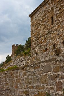 Genoese Medieval Fortress Stock Images
