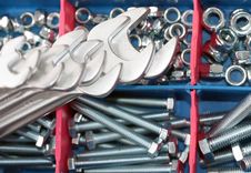 Spanners, Bolts And Nuts Stock Photo Spanners, Bolts And Nuts Stock Photo