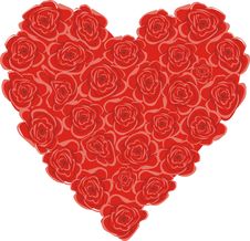 Heart From Roses Royalty Free Stock Photos Heart From Roses Royalty Free Stock Photos
