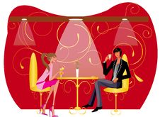 Bar Restaurant Lounge Coffee Couple Illustration Stock Images Bar Restaurant Lounge Coffee Couple Illustration Stock Images