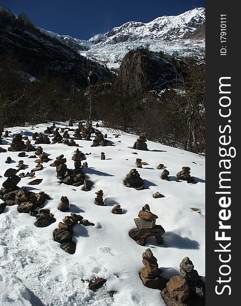 Tibetan prayer stones