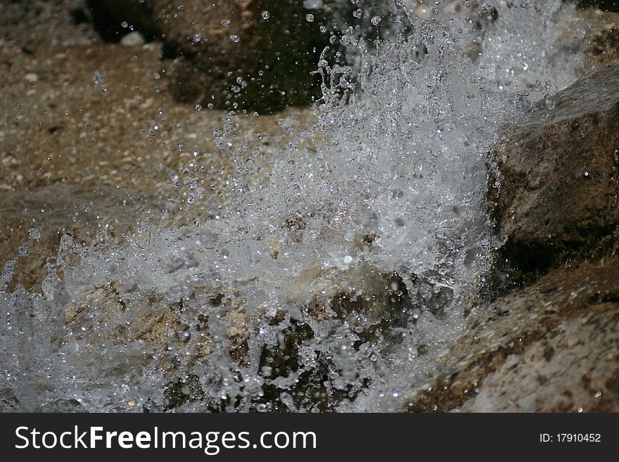 Waterfall in Tyrol, short exposure. Waterfall in Tyrol, short exposure