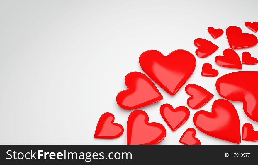 Beautiful Love background for Valentine day (3d Image)