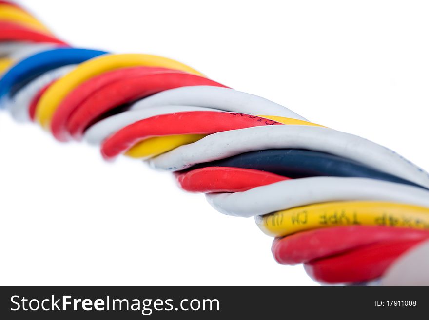 Ethernet cables isolated on white background