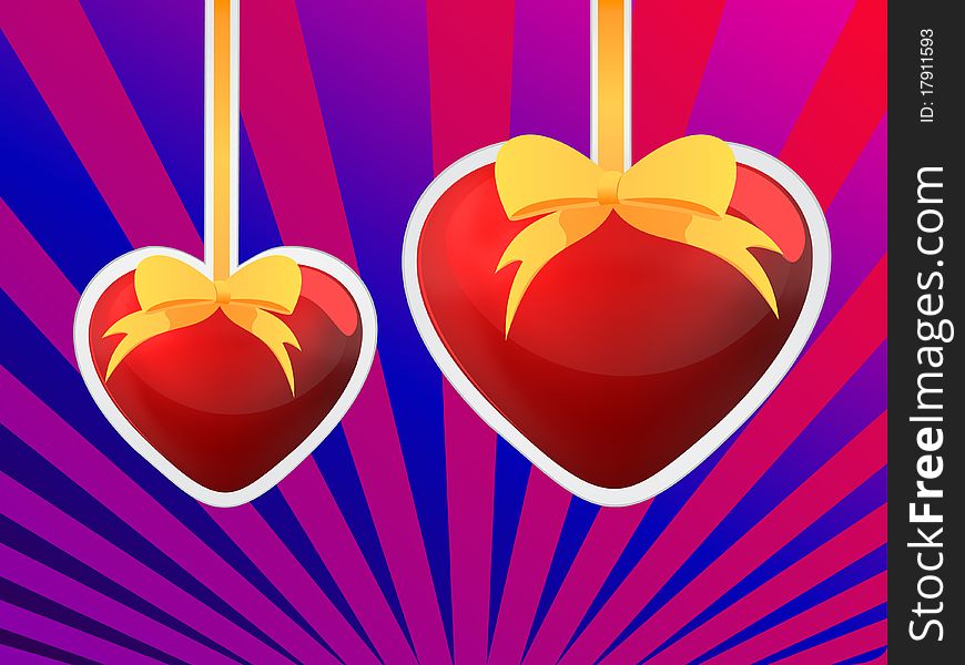 Two hearts / Valentine's Day background