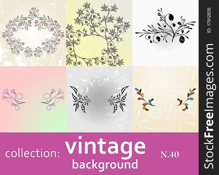 It is a collection vintage background