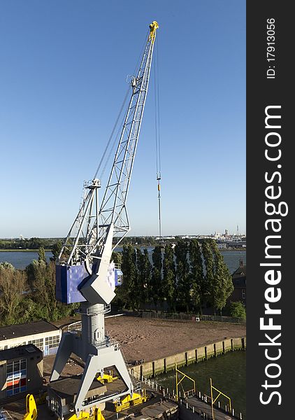 Detail of crane in a port