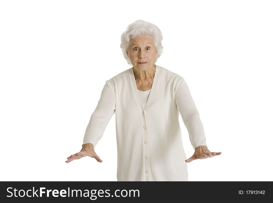 Elderly Woman Gesturing