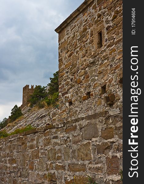 Genoese medieval fortress in Sudak, Crimea