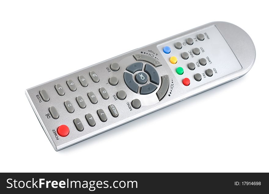 Universal remote control isolated on white background (Patch). Universal remote control isolated on white background (Patch)