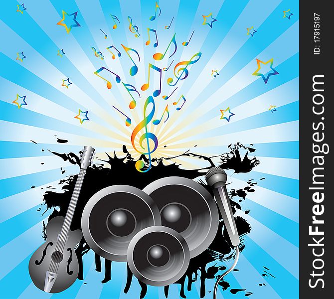 Abstract Background With Speakers, A Gui