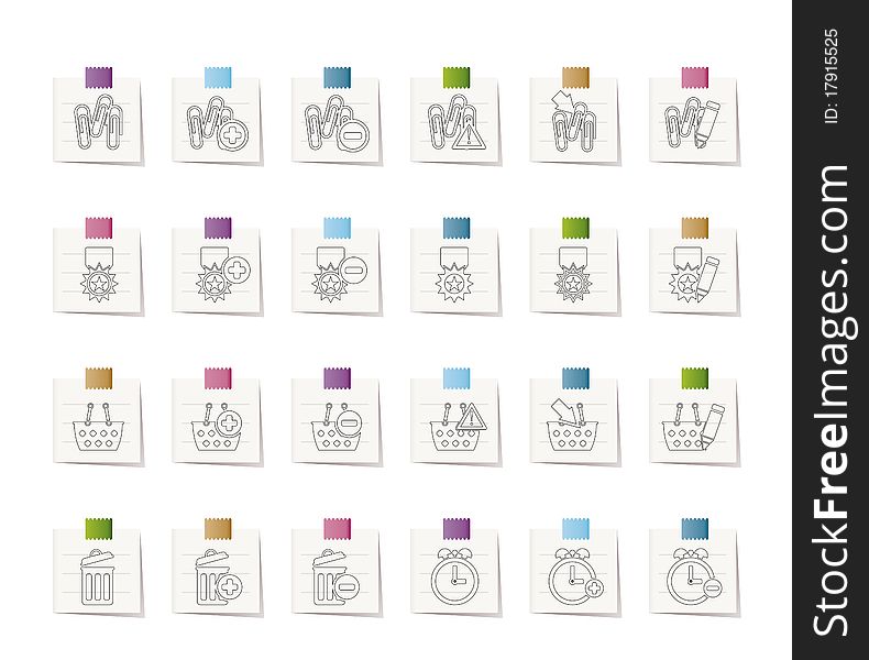 24 Business, office and website icons - icon set 1