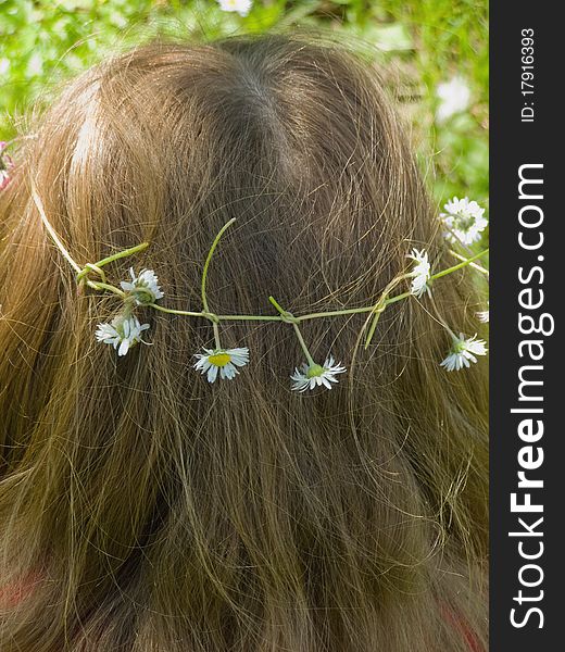 Female light brown hair with daisy flowers wreath, green flowery meadow background;

*RAW format available at request. Female light brown hair with daisy flowers wreath, green flowery meadow background;

*RAW format available at request