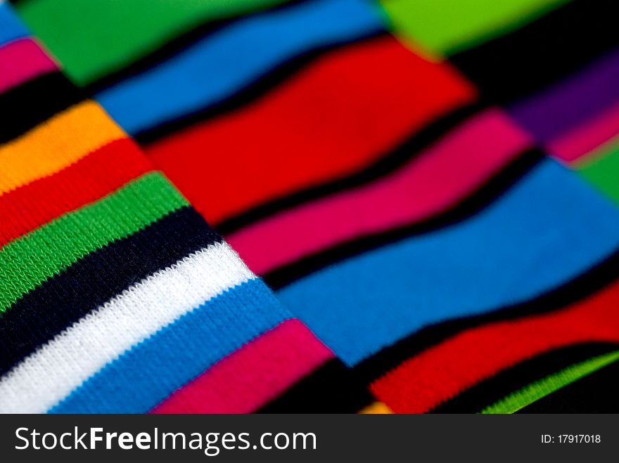 Close up shot of colorful multicolored textiles. Close up shot of colorful multicolored textiles