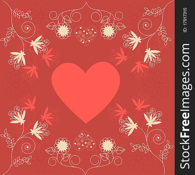Red elegant romantic background for st.Valentine's day. Red elegant romantic background for st.Valentine's day