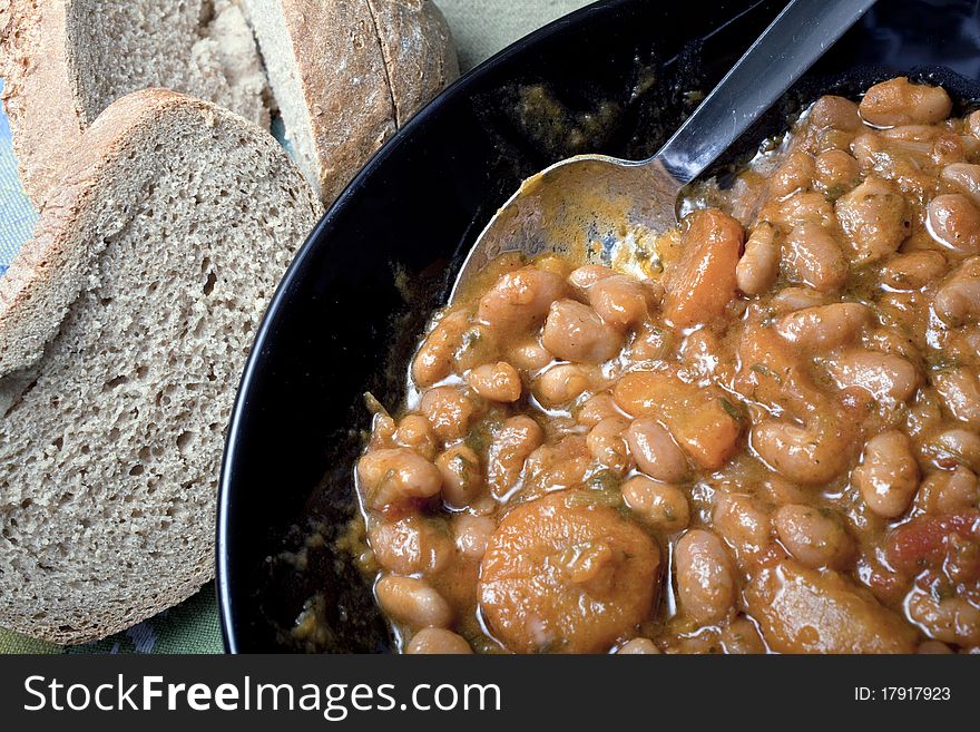 Bean soup. Traditional Greek food