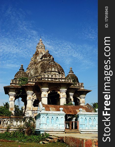 A vertical view of a Hindu temple at Jharkhand in India. A vertical view of a Hindu temple at Jharkhand in India
