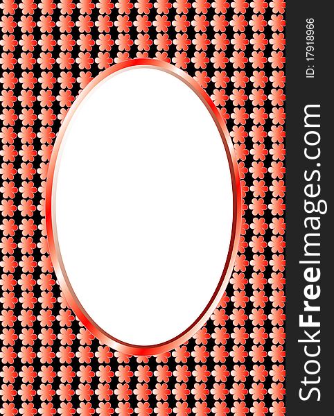 Photo frame,oval photo frame or text, variable verticals and horizontals, vector