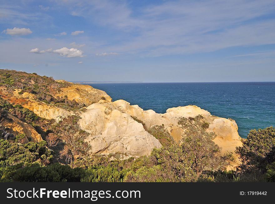 Famous rock formations. Great Ocean Road, Australia. Famous rock formations. Great Ocean Road, Australia.