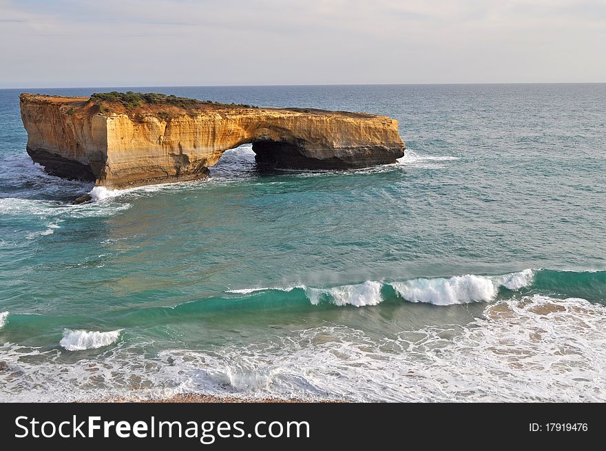 London bridge. Famous rock formation. Great Ocean Road, Australia. London bridge. Famous rock formation. Great Ocean Road, Australia