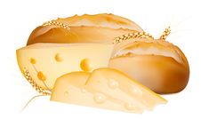 Bread With Cheese And Wheat. Royalty Free Stock Image Bread With Cheese And Wheat. Royalty Free Stock Image