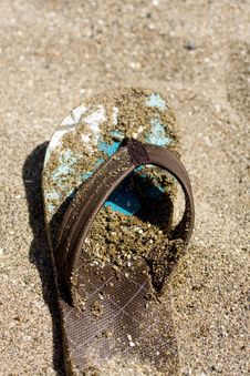 Flip Flops On The Beach Royalty Free Stock Images Flip Flops On The Beach Royalty Free Stock Images