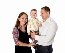 Mother, Father And Their Child Together In Studio Royalty Free Stock Photo Mother, Father And Their Child Together In Studio Royalty Free Stock Photo
