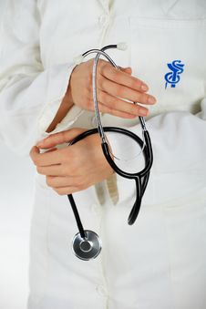 Nurse And Her Stethoscope Stock Photography Nurse And Her Stethoscope Stock Photography