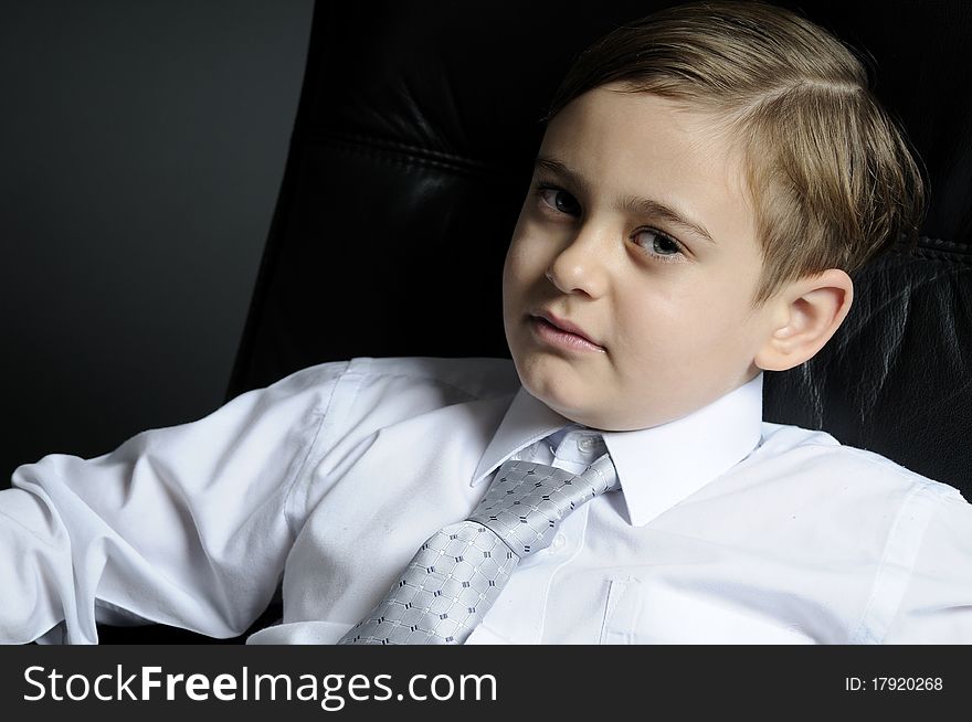 White pretty businessman posing in studio. White pretty businessman posing in studio