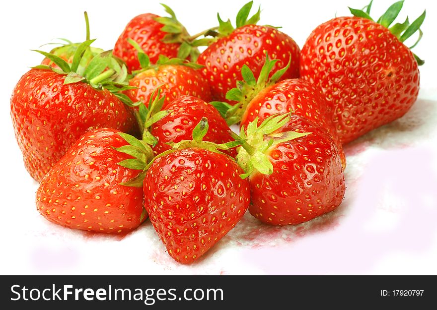 Fresh strawberries close-up shot. Fresh strawberries close-up shot