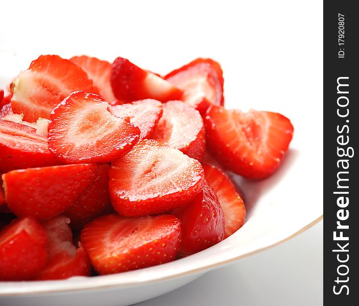 Fresh strawberries close-up shot