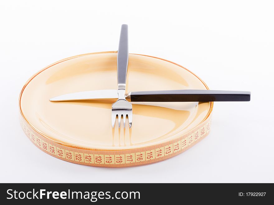 Place setting with plate and cutlery. Place setting with plate and cutlery