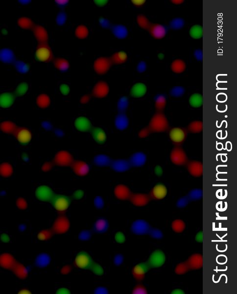 Blurred background with colored bubbles