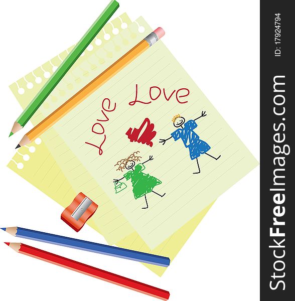 The vector illustration contains the image of valentine background