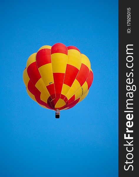 Red & Yellow Balloon On The Blue Sky.