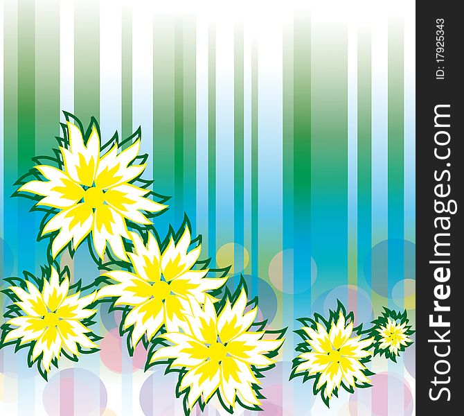 Abstract Background With Flowers