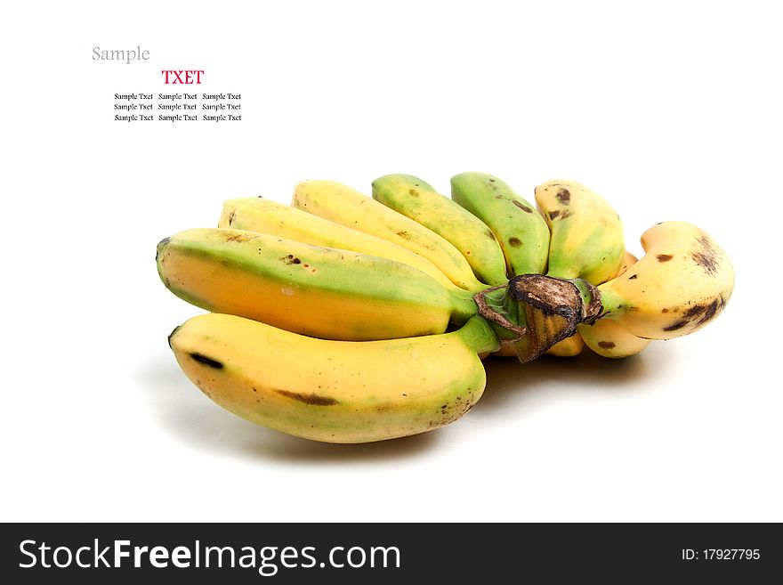 Group of banana on magenta background