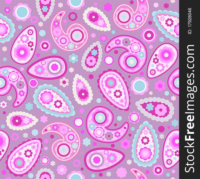 Seamless retro texture in pink color