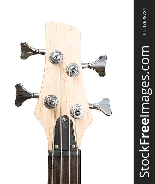 Bass Guitar Fingerboard Head With Pins And Strings